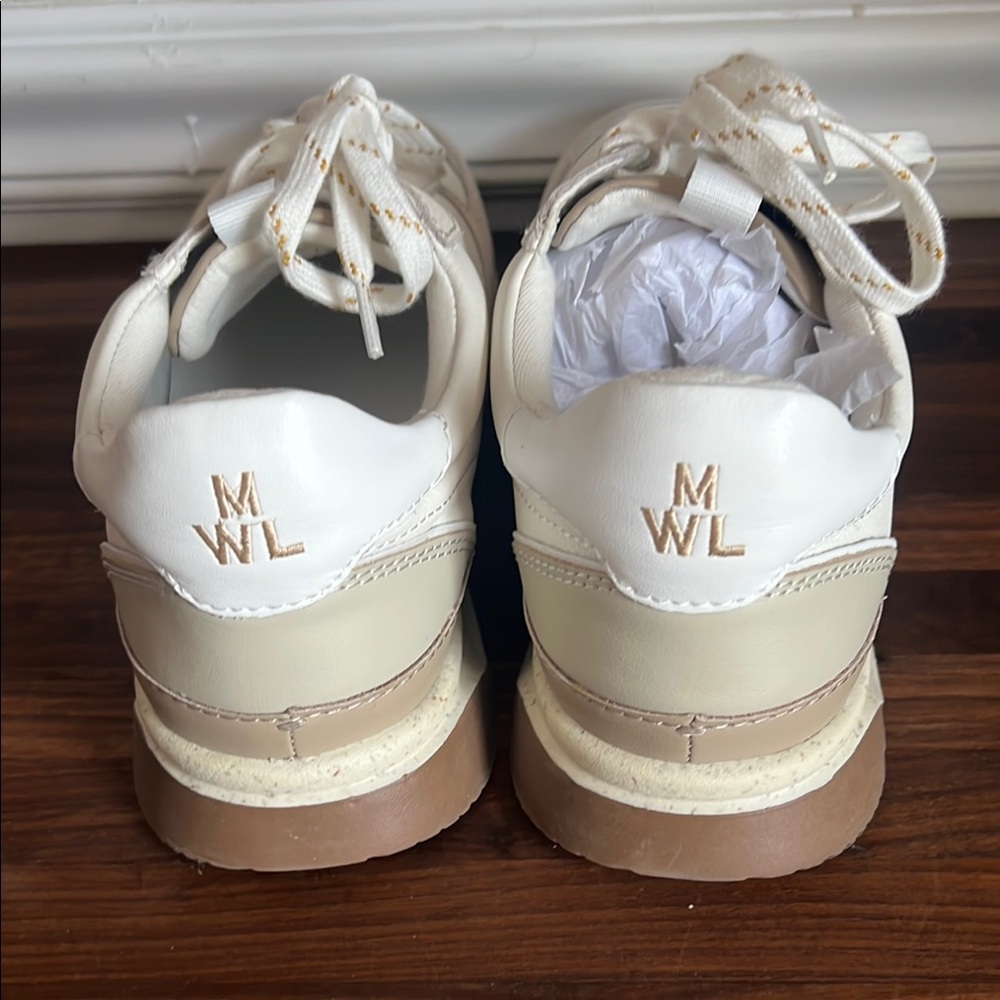 Madewell Women’s Kickoff Trainer Shoes Color block Antique Cream  Size: 9M - Picture 3 of 10